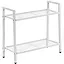 Стеллаж-этажерка Wall Sticker SW-00002102 двухъярусный из металла 60х26х60 см белый - миниатюра 1
