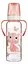 Бутылка с узким отверстием 250 мл с рисунком и ручкой "BPA FREE" коллекция "Цветная ферма" Розовая - миниатюра 1