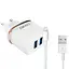 Адаптер сетевой Ldnio и кабель Lightning DL-AC52 2 USB. 2.4A белый - миниатюра 1
