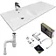 Набор для ванной комнаты Adamant раковина умывальник FLATE 120L искусственный камень прямоугольная с сифоном Click-Clack + смеситель - миниатюра 1