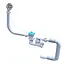 Сифон для ванни Santehplast SVD-03 FLAT steamer нержавіючий випуск 1 1/2" з переливом 30412 - мініатюра 1