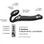 Безремневий страпон Strap-On-Me Vibrating Black M регульований з вібрацією та з пультом ДК діаметр 3.3 см - мініатюра 3