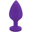 Силіконова анальна пробка з кристалом SKN-KSIL-08M (розмір M), Фіолетовий - мініатюра 2