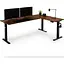 Компьютерный угловой стол Di Volio Trani с регулируемой высотой коричневый - миниатюра 9