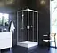 Душевая кабина Am.Pm Gem Square Slide 90x90 см без поддона хром матовый W90UG-403-090MT, Универсальная, прозрачный, хром матовый - миниатюра 2