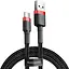 Кабель Baseus Cafule Type-C Cable 2A (3m) red/black (CATKLF-U91) - мініатюра 1