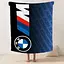 Плед плюшевий подарунковий 3D BMW синій, 160x200 см - мініатюра 2