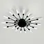 Потолочная черная люстра в форме солнечной вспышки на 22 плафона G4 Ø 90х70 см | Line F | Ст. 1279/22 BK - миниатюра 2