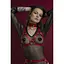 Портупея на груди Feral Feelings - Harness Bra, ліф, натуральна шкіра, Червоний - мініатюра 1