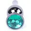 Анальна пробка Boss Of Toys Boss Series - Jewellery Dark Silver Butt Plug Green, BS6400060, Срібний / Зелений - мініатюра 2