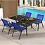 Комплект садовых стульев Costway Patio с подлокотниками синий - миниатюра 5