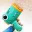 Пістолет для мильних бульбашок Dinosaur Bubble Gun з насадкою на 40 отворів 50ml Green - мініатюра 3