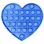 Сенсорна іграшка Pop it антистрес сердечко синє - мініатюра 1
