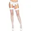 Панчохи Leg Avenue Nylon Fishnet Thigh Highs White One size - мініатюра 1