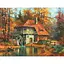 Алмазна мозаїка картини за номерами зі стразами на підрамнику "Старовинний млин" 40*50 см (GA71780) - мініатюра 1