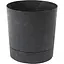 Вазон Lamela Aura с подставкой 23х24 см черный бетон (9711253) - миниатюра 1