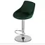 Барний стілець Leobert Kast з спинкою зелений - мініатюра 6