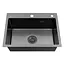 Кухонна мийка Kroner KRP Schwarze - 5843HM ​​PVD (3,0/1,0 мм) (CV022794) - мініатюра 5