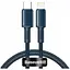 Кабель Baseus High Density Braided Fast Charging Data Cable Type-C to iP PD 20W 1 м Синій - мініатюра 1