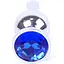 Анальна пробка Boss Of Toys Boss Series - Jewellery Silver Butt Plug Dark Blue, BS6400077, Срібний / Синий - мініатюра 2