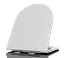 Сиденье для унитаза Mixxus Premium Seat Cover Ellipse-Bevel-Wave-2001 с микролифтом 463х361х MP6609, Белый - миниатюра 2