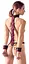 BDSM-набір Bad Kitty Neck Restraint And Handcuffs червоний - мініатюра 3