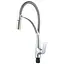 Змішувач для кухні з гнучким виливом Plamix Lucas-017 SET chrome/grey PM0715 Хром - мініатюра 1