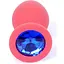 Силіконова анальна пробка Boss Of Toys Boss Series - Jewellery Red Silicon Plug Small Blue S, BS6400080, Червоний / синий - мініатюра 3