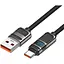 Кабель Hoco U137 5A Line Charging Data Cable with Display Type-C Чорний - мініатюра 1