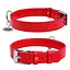 Ошейник для собак кожаный Waudog Glamour с QR-паспортом без украшений L Ш 25 мм Д 38-49 см красный - миниатюра 1