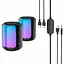 Портативна Bluetooth колонка з підсвічуванням RGB Hoco BS56 Colorful BT Wired 2 в 1 Computer Speaker - мініатюра 8
