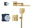 Душова система прихованого монтажу Grohe Grohtherm Smartcontrol з Rainshower SmartActive 310 Cube 34864GL0, Золотий - мініатюра 2