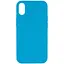 Чехол Silicone Case Full Protective AA No Logo для Apple iPhone XS Max 6.5 Голубой/Blue - миниатюра 1