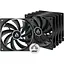 Вентилятор 120 мм, Arctic F12 PWM PST, Black, 5 шт, 120х120х25 мм, PWM, 230-1350 об/хв, 4-pin, гідравлічний підшипник (ACFAN00250A) - мініатюра 1