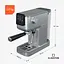 Кофеварка Klarstein SteelPresso Slim 1350 W 20 бар (10046328) - миниатюра 7