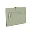 Обложка на паспорт 3459 кожаная с карманом для денег светло-зеленая - миниатюра 3