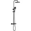 Душова система зовнішнього монтажу Nett з термостатом для душу SSB-24, Чорний - мініатюра 1