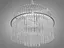 Стильна люстра підвіс зі скляними елементами на 6 ламп, колір-хром - мініатюра 2