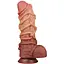 Фаллоимитатор Dual-Layered Silicone Nature Cock 10.5'' 27 см коричневый - миниатюра 1