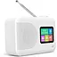 Цифрове DAB-радіо LFF з FM, Bluetooth, кольоровим дисплеєм, для кухні, працює від кабелю або батарейок - мініатюра 1