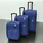 Набор тканевых чемоданов 3в1 с кодовым замком и телескопической ручкой синий (6071) - миниатюра 2
