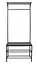 Стойка-вешалка для одежды FABRIKA SOLUTION, в прихожую, со скамейкой и полками для обуви - миниатюра 2