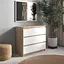 Комод Vays R-3 Дуб Сонома-Білий фасад, на 3 шухляди без ручок, ЛДСП 80×40×75 см - для дому, офісу, вітальні, спальні - мініатюра 1