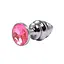 Анальна пробка Fantasy Silver Ribbed Butt Plug S 7 см (рожевий) - мініатюра 4