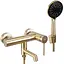 Змішувач для ванни Rea Foss brushed gold настінний з виливом REA-B5112 Золотий - мініатюра 1