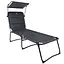 Ліжко розкладне Bo-Camp Sun Lounger With Sunscreen 5 Positions Grey (1304492) - мініатюра 1