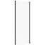 Стенка к распашной двери Cersanit Larga 80x195 профиль черный S932-133, прозрачный, черный - миниатюра 1