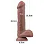 Фаллоимитатор Lovetoy Dual-Layered Silicone Nature 20.5 см коричневый - миниатюра 2