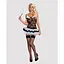 Еротичний костюм покоївки зі спідницею Obsessive Housemaid 5 pcs costume чорно-білий L/XL - мініатюра 3