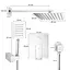 Душова система прихованого монтажу Yoka Dual хром + BOX BP.DUAL, Хром - мініатюра 11